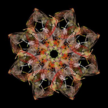 soyut çiçek desenli