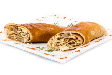 Doldurulmuş Krep beyaza yakın çekim