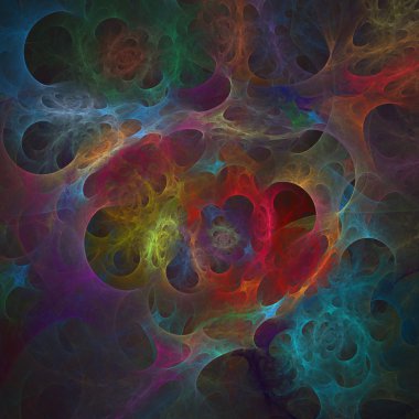 soyut renkli grunge dokulu fraktal tuval arka plan