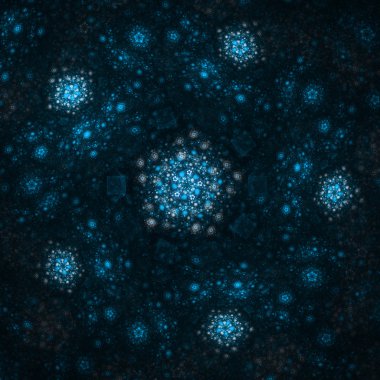 Kar taneleri fraktal desen.