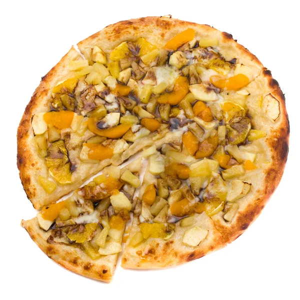 Deliciosa pizza de frutas tropicales, pizza vegetariana — Foto de Stock