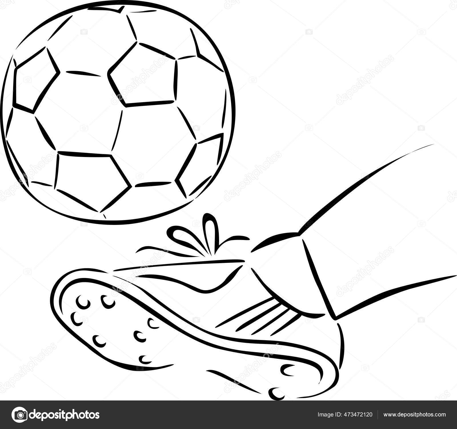 Une Illustration De Football De Ballon De Football Avec Un Fond