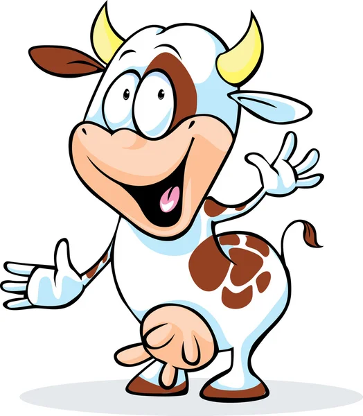 Krowa zabawny znak — Wektor stockowy