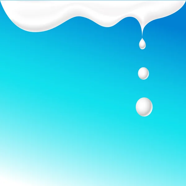 Melk splash bovenop ontwerp — Stockvector