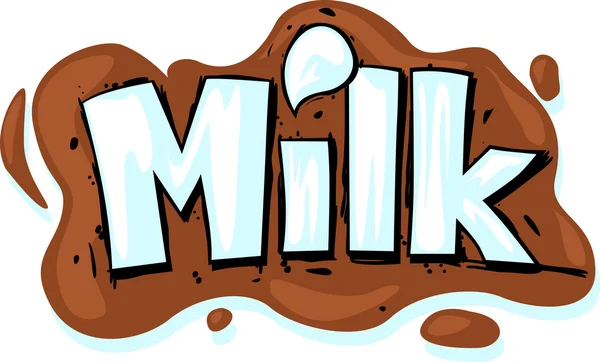 Milk - text tag — Stock Vector