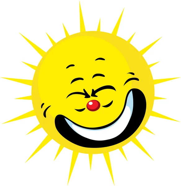 Carino sole sorridente - illustrazione vettoriale — Vettoriale Stock