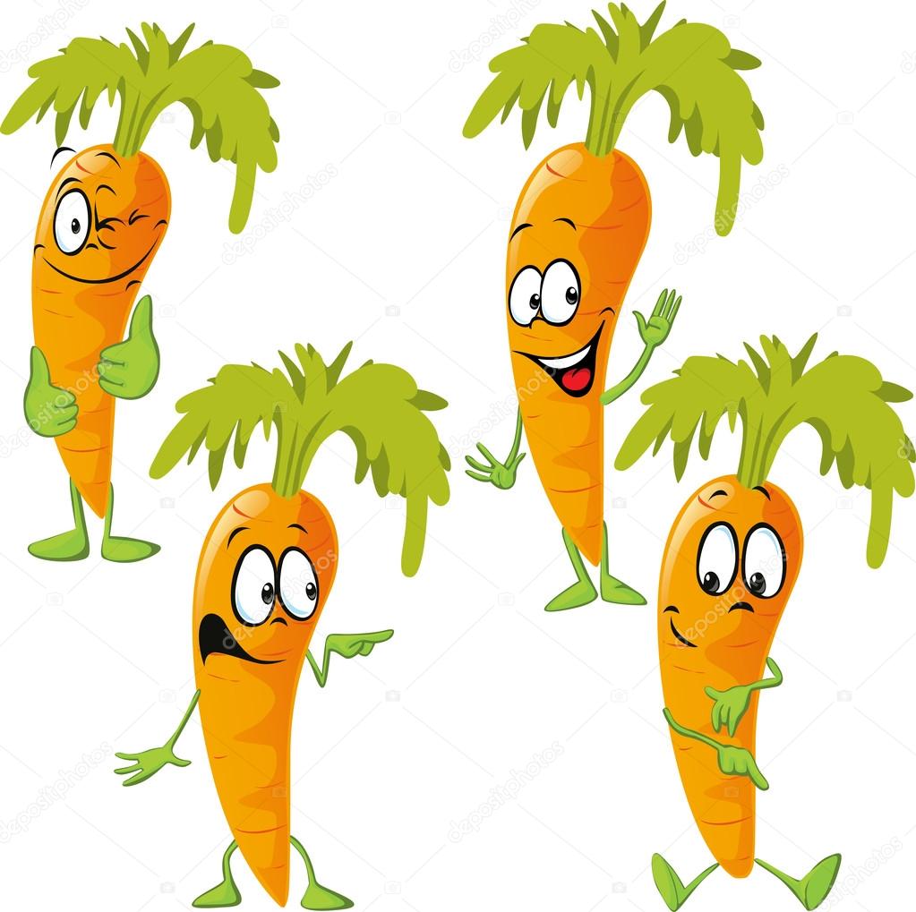 carrot - funny vector cartoon