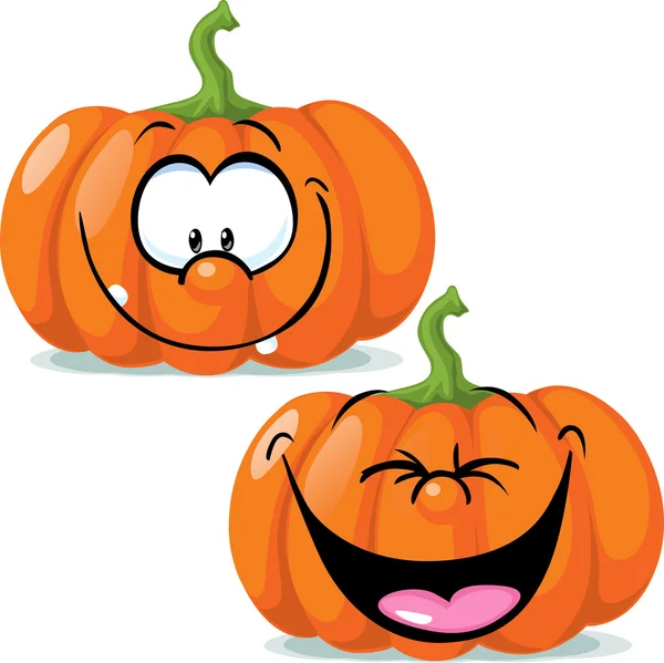 Carácter de calabaza divertida - ilustración de vectores — Vector de stock