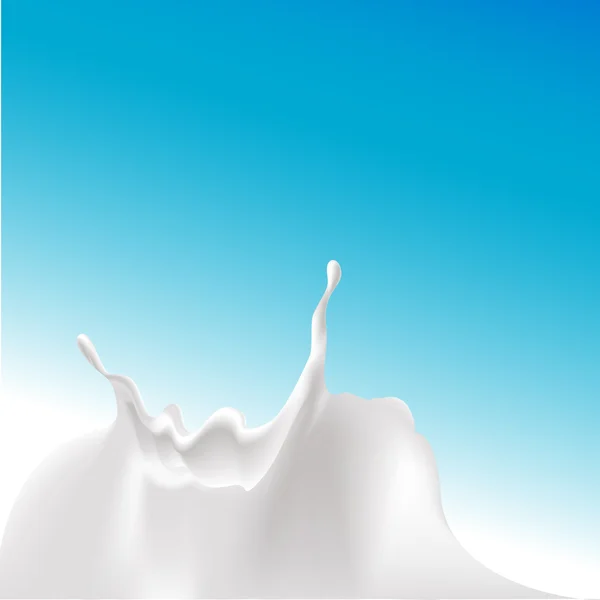 Salpicadura de leche en la parte inferior del diseño - ilustración vectorial — Vector de stock