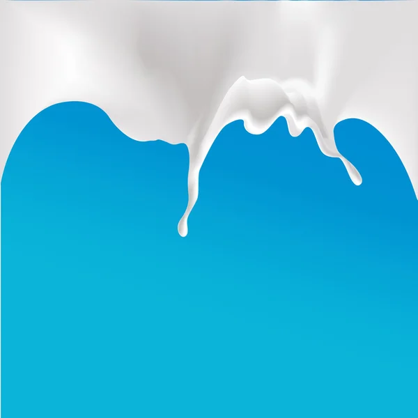 Milk splash at the top of the design - vector illustration — Stock Vector