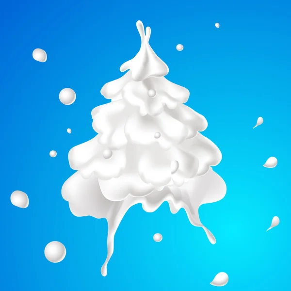 Αφηρημένη διάνυσμα γάλα χριστουγεννιάτικο δέντρο - εικονογράφηση — Διανυσματικό Αρχείο