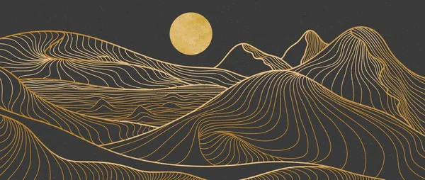 Dağ hattı sanat baskısı. Soyut dağ, çağdaş estetik arka planlar, manzara. Dağ, orman, deniz, ufuk çizgisi, dalga. vektör çizimleri