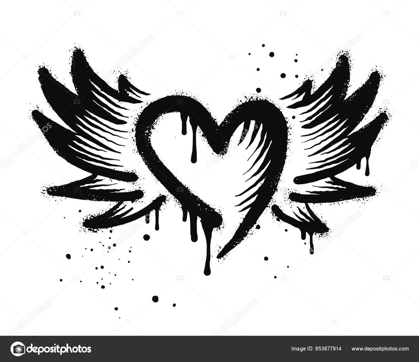 Scarica lo sfondo del Espressioneartistica Urbana In Graffito In Bianco E  Nero | Wallpapers.com, image size:1600x1380