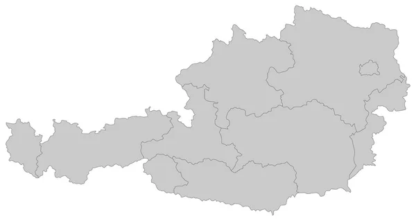 Enkel karta över Österrike — Stock vektor