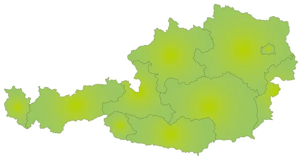 Enkel karta över Österrike — Stock vektor