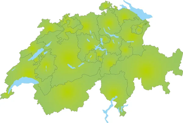 Karte der Schweiz — Stockvektor