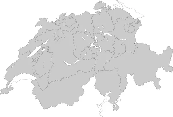 Karte der Schweiz — Stockvektor