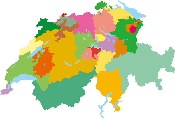 La carte de La Suisse — Image vectorielle