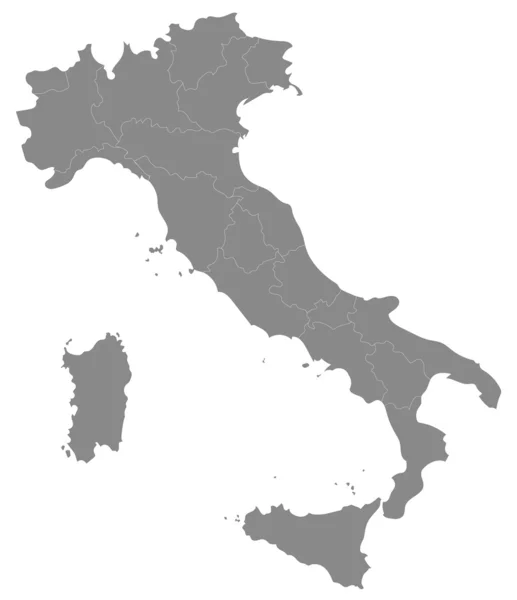 Landkarte von Italien — Stockvektor