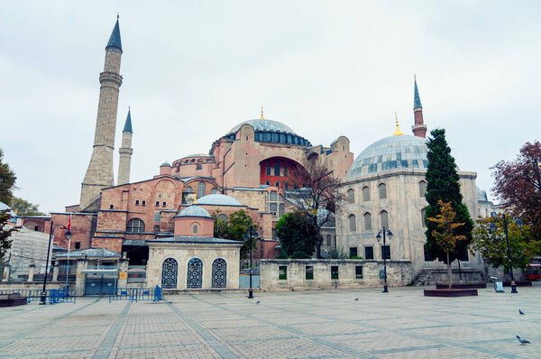 Hagia Sophia is the main historical landmark of Istanbul.