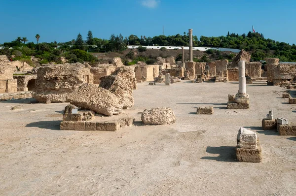 Zřícenina Starobylého Města Kartágo Tunisko — Stock fotografie