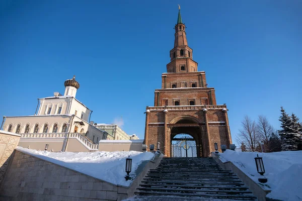 Syuyumbike Tower is een symbool van de stad Kazan, Tatarstan Republiek. — Stockfoto