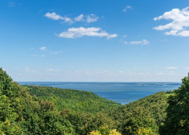 Volga Nehri manzarası, Tataristan Cumhuriyeti, Rusya.