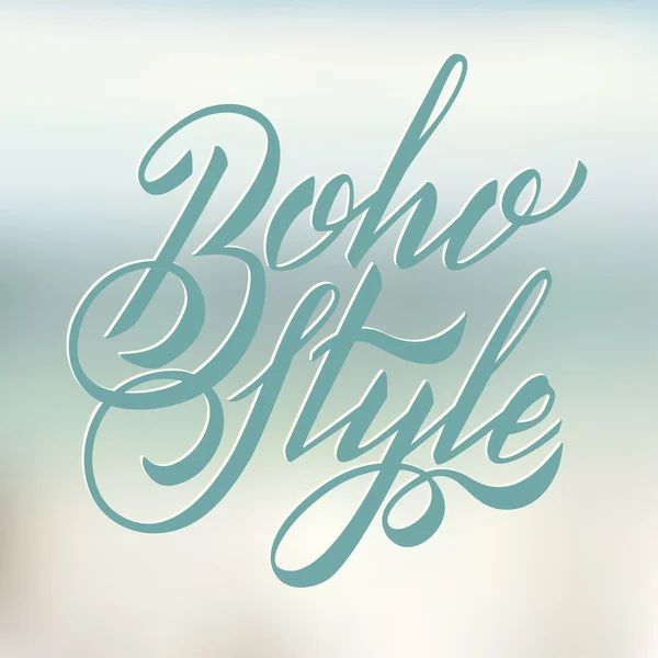 Lettrage vectoriel Boho Style. Calligraphie Mots — Image vectorielle
