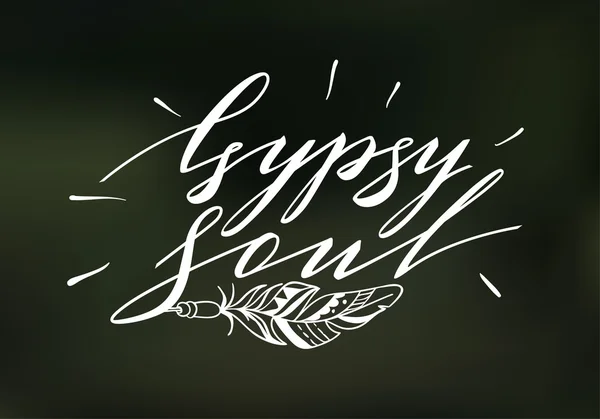 Vector Lettering Boho Style. Caligrafia Palavras —  Vetores de Stock