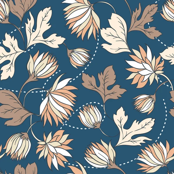 çiçekler ve kelebekler ile sorunsuz bir doku. sonsuz çiçek pa