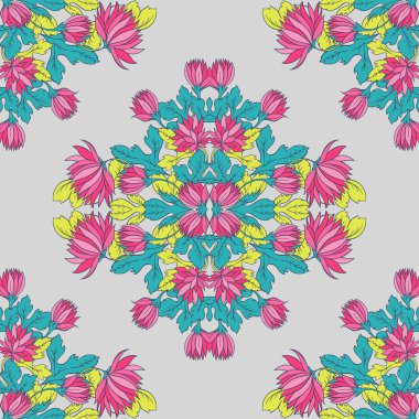 Vektör çiçekli sorunsuz doku. Dekoratif seamless modeli