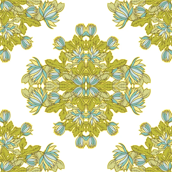 Vector textura sem costura com flowers.Decorative padrão sem costura — Vetor de Stock