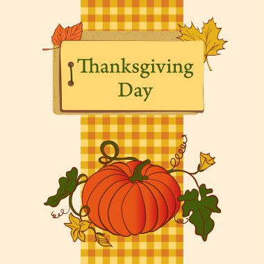 Şükran günü. Vektör kabak