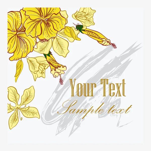 Carte d'invitation florale vectorielle — Image vectorielle