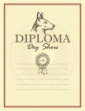 Vector Awards of dog show. clipart