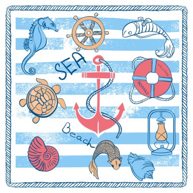 Vector Sea Elements clipart