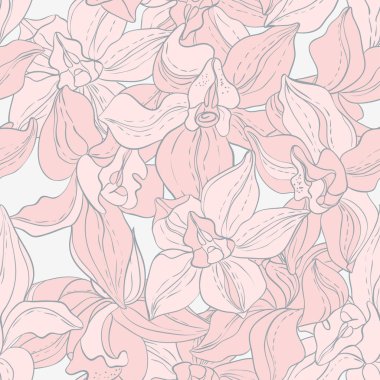 Vektör desen oluşur orkide