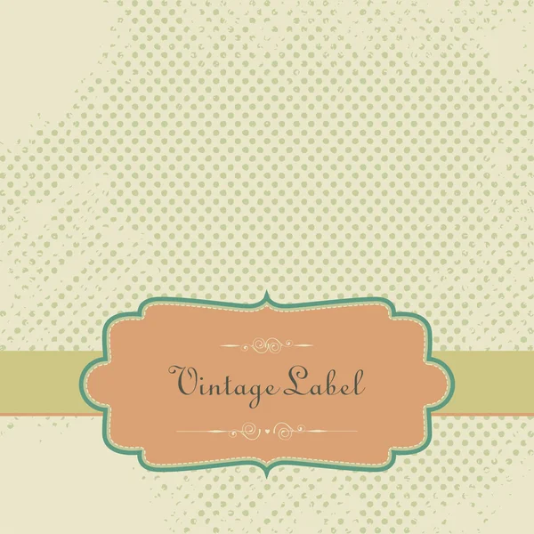 Vector vintage scrapbook papier met tag — Stockvector