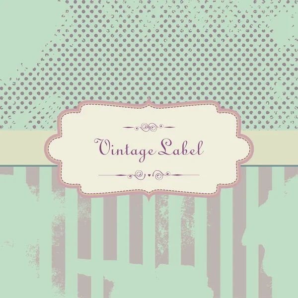 Vector vintage scrapbook papier met tag — Stockvector