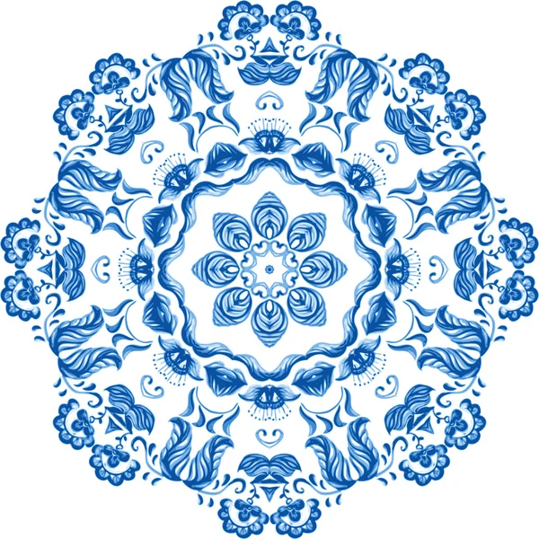 Vector muestra de encaje azulejo asiático. Fondo de círculo — Archivo Imágenes Vectoriales