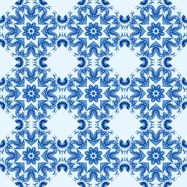 Küçük resim örneği dantel Asya kiremit. Daire arka plan