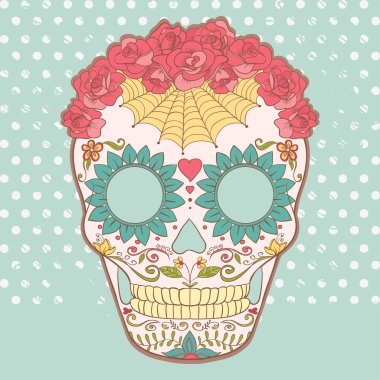 Vektör şeker kafatası olabilir T-kısa için kullanılan, çanta