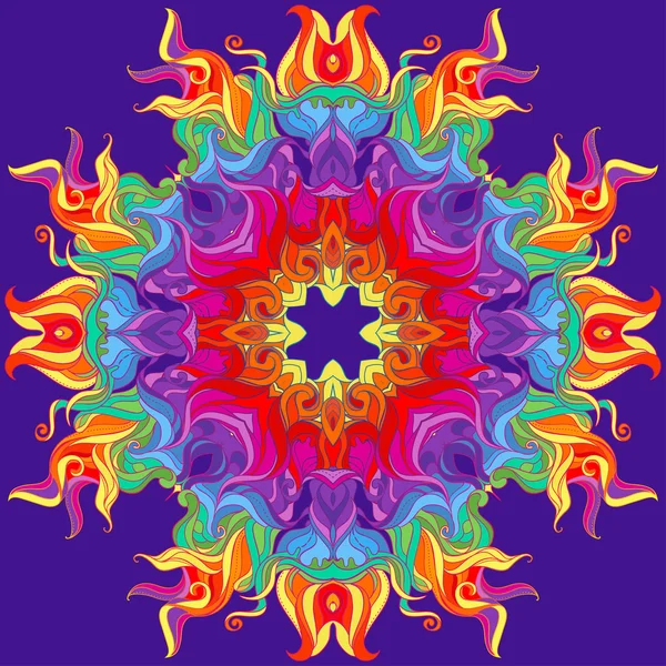 Vecteur Tournesol coloré ou mandala — Image vectorielle