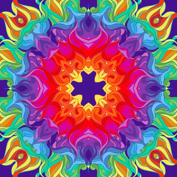 Vecteur Tournesol coloré ou mandala — Image vectorielle