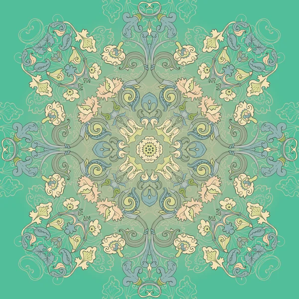 Vektör sorunsuz doku çiçek ve yaprakları ile.