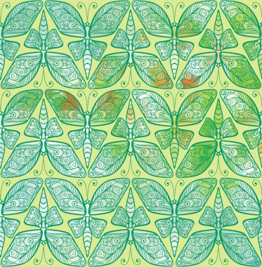  seamless pattern with butterfly. Abstract seamless butterfly ornament.
