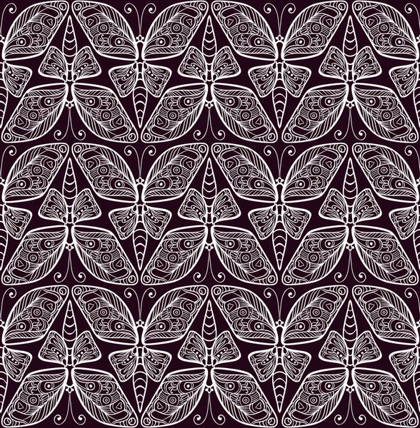 Seamless pattern with butterfly. Abstract seamless butterfly ornament. — Stock Photo, Image