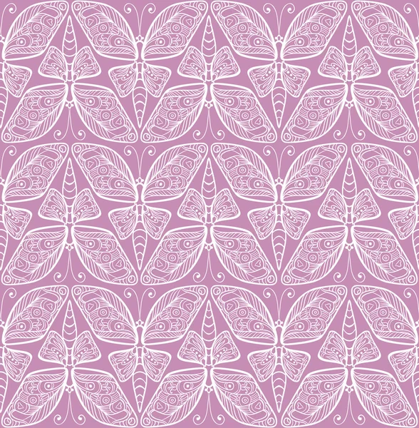 Seamless pattern with butterfly. Abstract seamless butterfly ornament. — Stockfoto