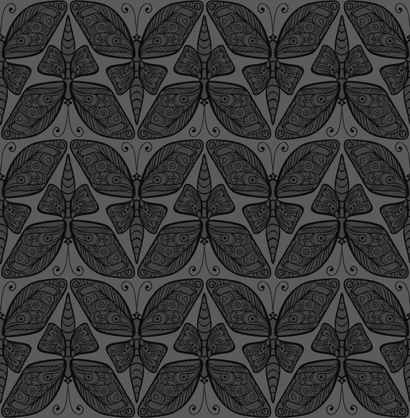 Seamless pattern with butterfly. Abstract seamless butterfly ornament. — Stock Photo, Image