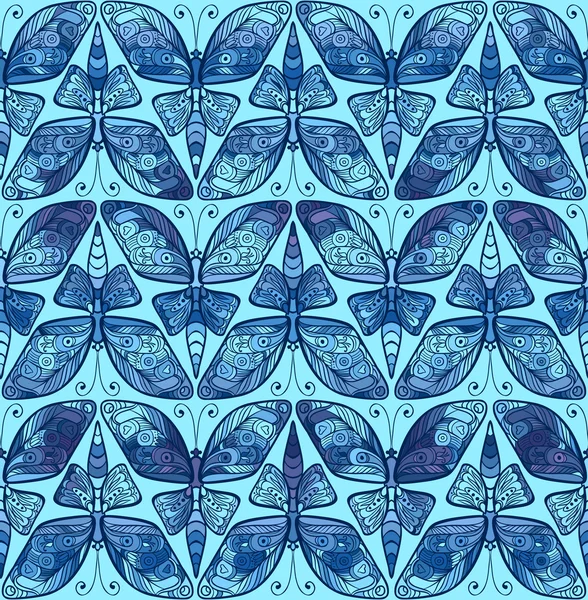 Seamless pattern with butterfly. Abstract seamless butterfly ornament. — Stockfoto